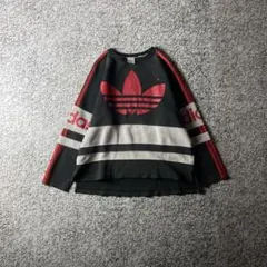 【80sデサント期】アディダス　ヴィンテージプルオーバースウェット　グランジ