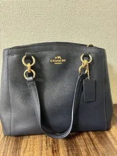 目立つ傷なし　COACH ショルダーバッグ ハンドバッグ 紺