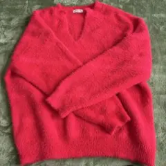 Samansa Mos2 赤 ニットセーター Fサイズ