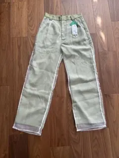 select ＭOCAライトグリーン ストレートパンツ Mのサムネイル