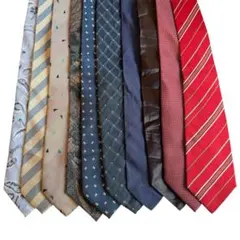 ネクタイ まとめ売り花柄　ストライプ柄　ドット柄　10本セット 多様なデザイン7