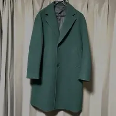 美品 ユナイテッドアローズ チェスターコートL モスグリーン秋冬ビジネス通勤他