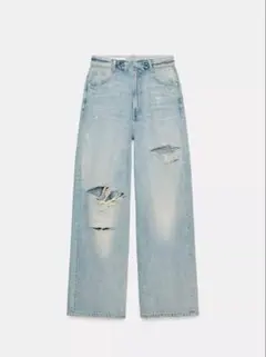 完売品 TRF ミッドライズバギーバルーンデニムパンツ 34 ライトブルー 完売品 TRF ミッドライズバギーバルーンデニムパンツ 34 ライトブルー
