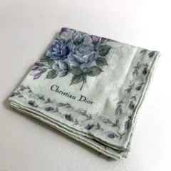 クリスチャンディオール 花柄 バラ柄 ハンカチ レディース 白