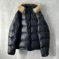 theory ダウンジャケット　38 ブラック　ファー　フード　多機能ダウン