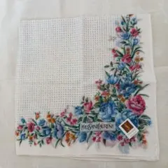 Yves Saint Laurent 花柄ハンカチ