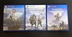 【PS4,PS5】ゴッドオブウォー2本、ホライゾンセット