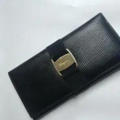 最終値下げフェラガモイタリアンレザーブラックレザー 長財布