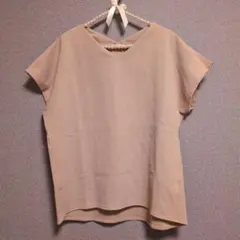 ITEMS URBAN RESEARCH ピンクベージュ Vネック半袖カットソー