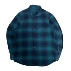 00s OLD UNIQLO ユニクロ オンブレ フランネルチェックシャツ