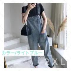 デニム サロペット オールインワン オーバーオール カジュアル レディース