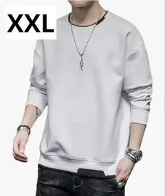 訳アリ大特価‼️ ホワイト カジュアル スウェットXXL 長袖Tシャツ ロンT