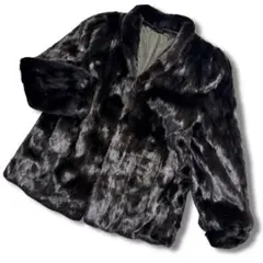 【艶感】SAGA MINKサガミンク 銀サガ ブラックミンク リアルファーコート