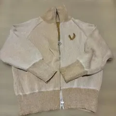 ‎*︎様 ベージュ ジップアップカーディガン Mサイズ