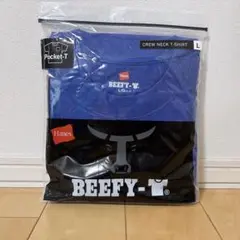 ヘインズ ビーフィー BEEFY Tシャツ ヘザーブルー サイズL