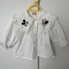 petit mainプティマイン ミッキー ミニー ブラウス 80
