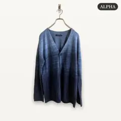 zC1564【XL】ALPHA カーディガン グラデーション Vネック 長袖のサムネイル