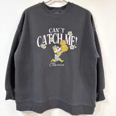ディズニー チップとデール クラリス トレーナーM 刺繍 裏起毛 スウェット