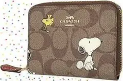 COACH X PEANUTS 2025新作 スナップ ウォレット二つ折財布