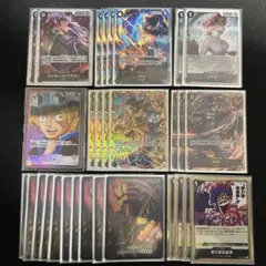 リーパラ付き　赤黒サボ　構築済みデッキ&パーツ　ドンカードパラレル10枚