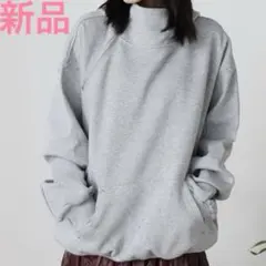 新品 ROOPTOKYO サイドジップハイネック プルオーバーフーディー グレー