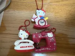 ハローキティ なつかしアイテムミニチュアコレクション2　ミシン　目覚まし時計