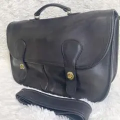 【美品】COACH オールドコーチ ビジネスバッグ　ターンロック 2way 黒
