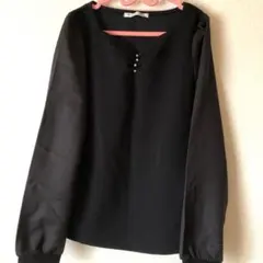 Majestic Legon ブラック 長袖ブラウス