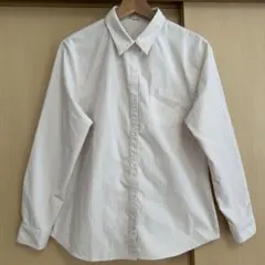 CINEMA CLUB ピンクストライプ 長袖シャツ　M オフィス　ハニーズ