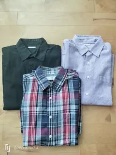 男性　リネン半袖シャツまとめ売りのサムネイル