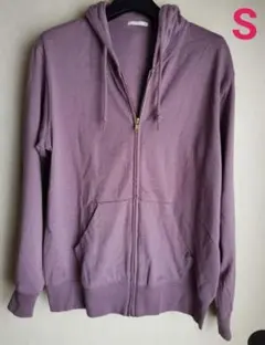 【中古美品】【GU】スウェットパーカー※くすみパープル※ S※綿100% 紫春秋