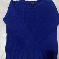 Polo Ralph Lauren 青 ケーブルニット セーター S/P