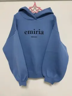 ロゴプリント パーカー ブルー【EMIRIAWIZ】