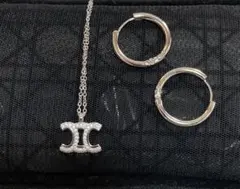 トリオンフ　ネックレス 、フープピアス セット