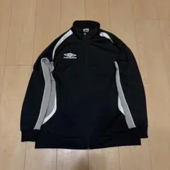 00s UMBROレトロ デサント製 ハイネック グレー ブラック S
