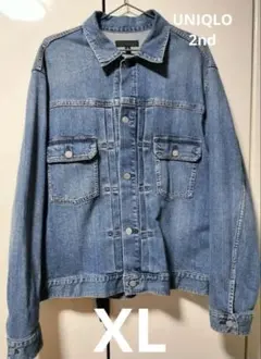 【極美品】デニムトラッカージャケット 63 BLUE　ユニクロ　2nd　XL