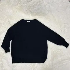 earth music&ecologyブラック ラグランスリーブ ニット