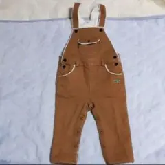ブラウンオーバーオール 緑の馬刺繍