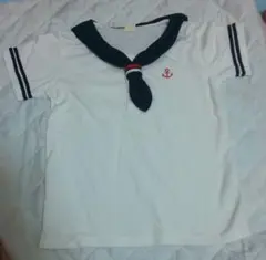 セーラー襟 半袖Tシャツ 120cm マリン