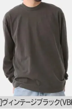 未使用 ロサンゼルスアパレル 長袖tシャツ 6.5オンス ヴィンテージブラック
