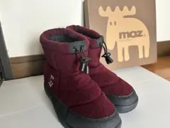 moz 23.5cm スノーブーツ　ワイン色　防水防滑ブーツ