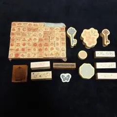 スタンプセット 花・鍵・蝶デザイン他まとめ売り