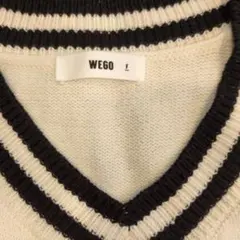 WEGO アイボリー Vネック ベスト フリーサイズ