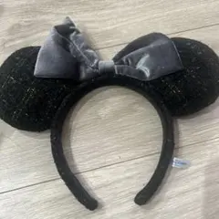 東京ディズニーリゾートミニーマウス耳カチューシャ（黒・グレー）