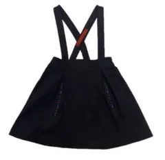 サスペンダー付き黒スカート 80 ファミリア　familiar