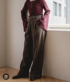 mideal デザインワイドパンツ