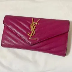 YSL ピンクレザー 長財布