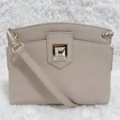 FURLA ANNA アナ 2way ショルダーバック ピンクベージュ レザー