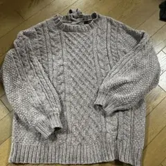 as know as ニット セーター ブラウンパープル