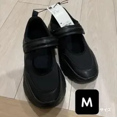 値下げ不可　Mサイズ GUボリュームソールベルトスニーカー
